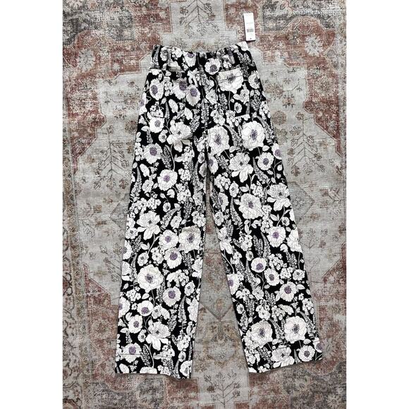 Maeve Anthropologie The Colette Cropped Wide-Leg Printed Pants Size 23 Tall - Picture 2 of 9